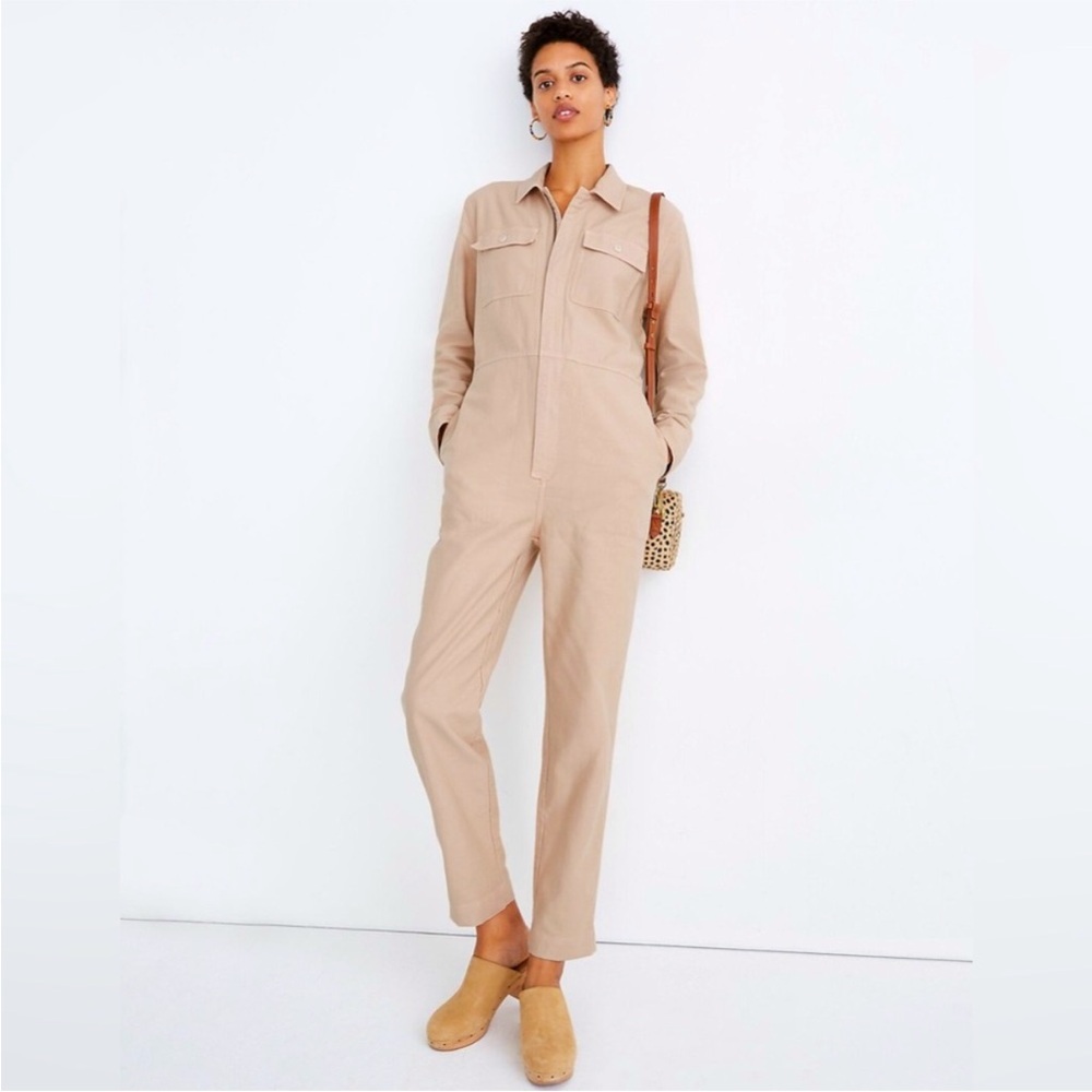 Madewell Garment-Dyed Zip-Front Coverall
Jumpsuit Light Pink XL NWT